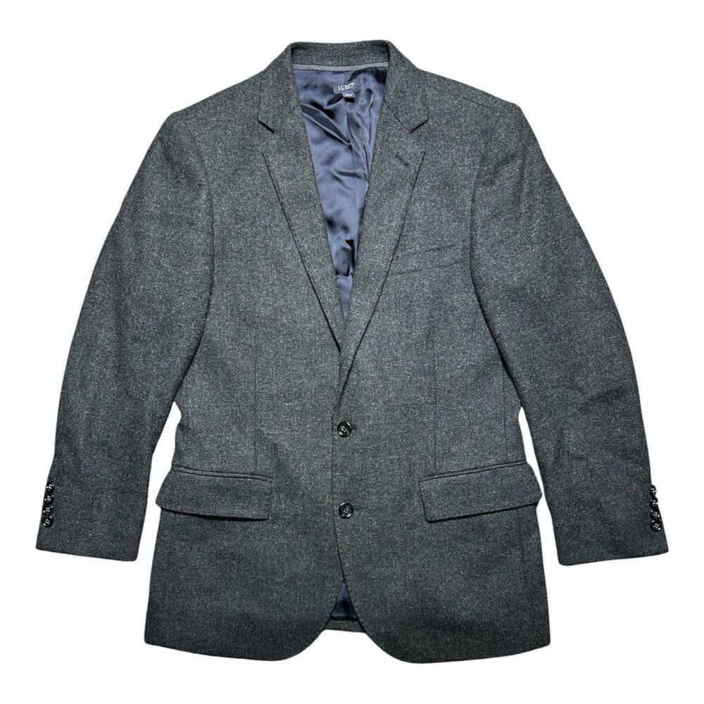 J Crew Wool Blazer Mens 38R Grey Ludlow Jacket Yorkshire Tweed Moon Sport Coat